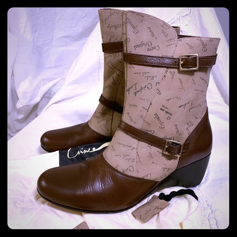 C’Vine Brazilian Leather Designer Boots Arch Support * Retro